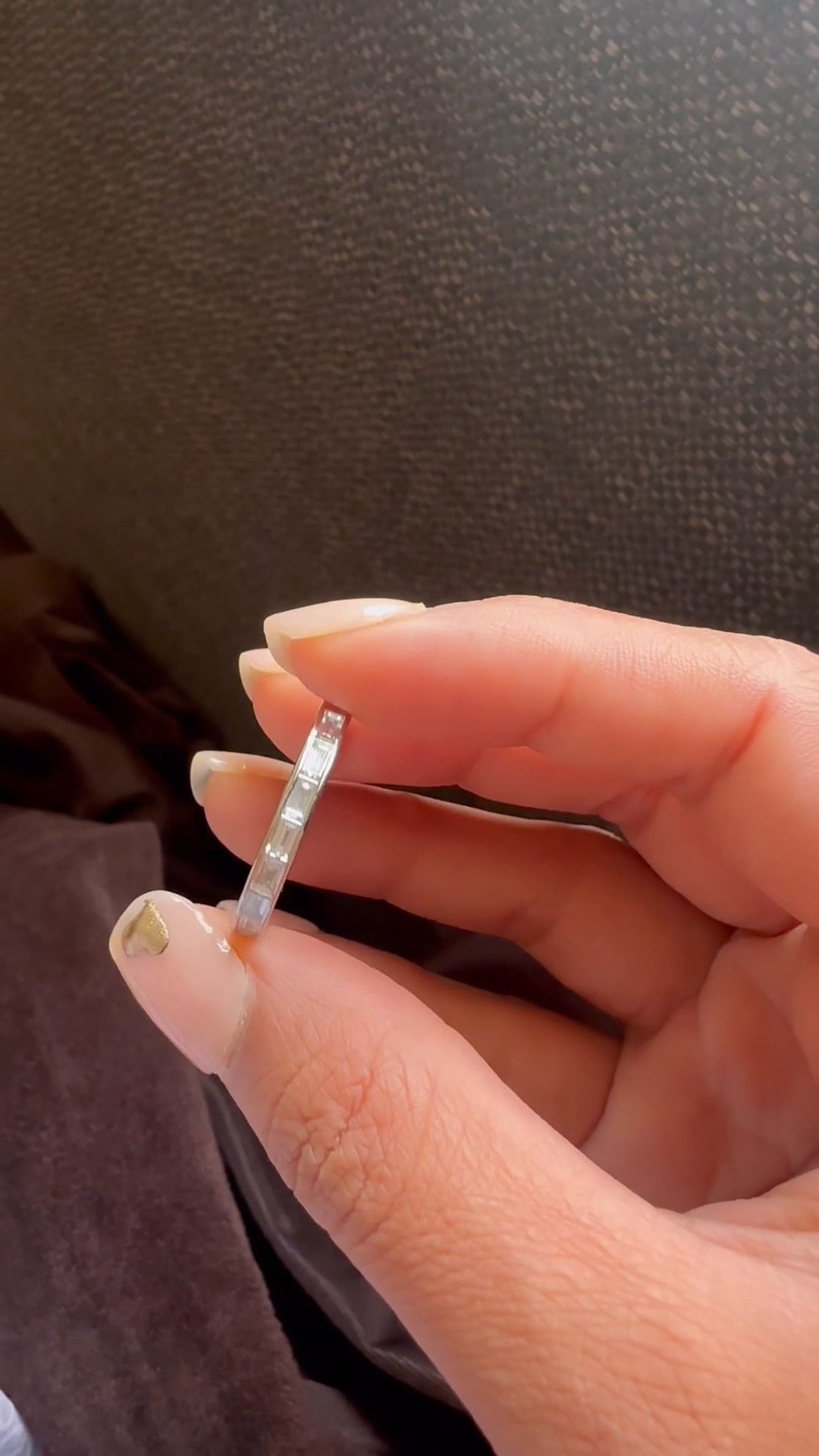 Moissanite Wedding Band
