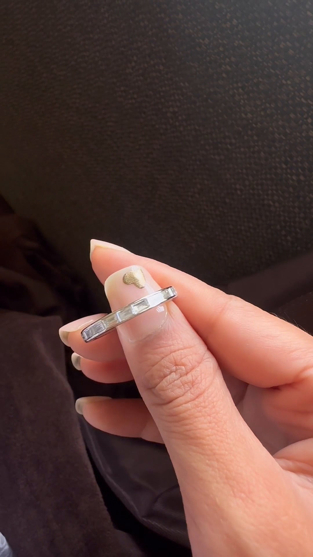 Moissanite Wedding Band