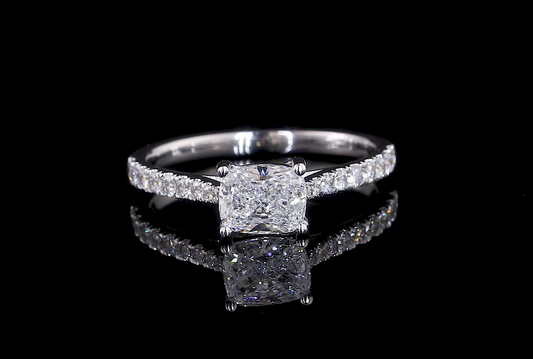 Bellamy Cushion Moissanite Engagement Ring
