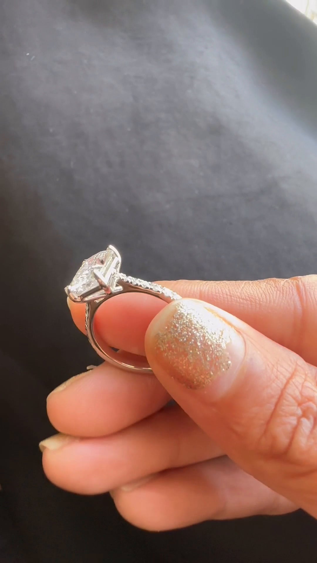 Radiant Moissanite Ring