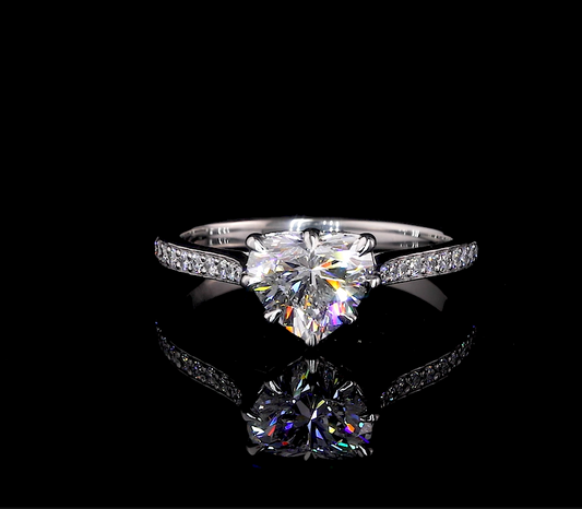 Bellatrix Heart Moissanite Engagement Ring