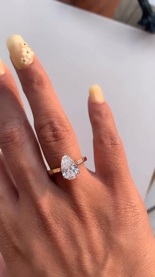 Bernadette Pear Diamond Ring