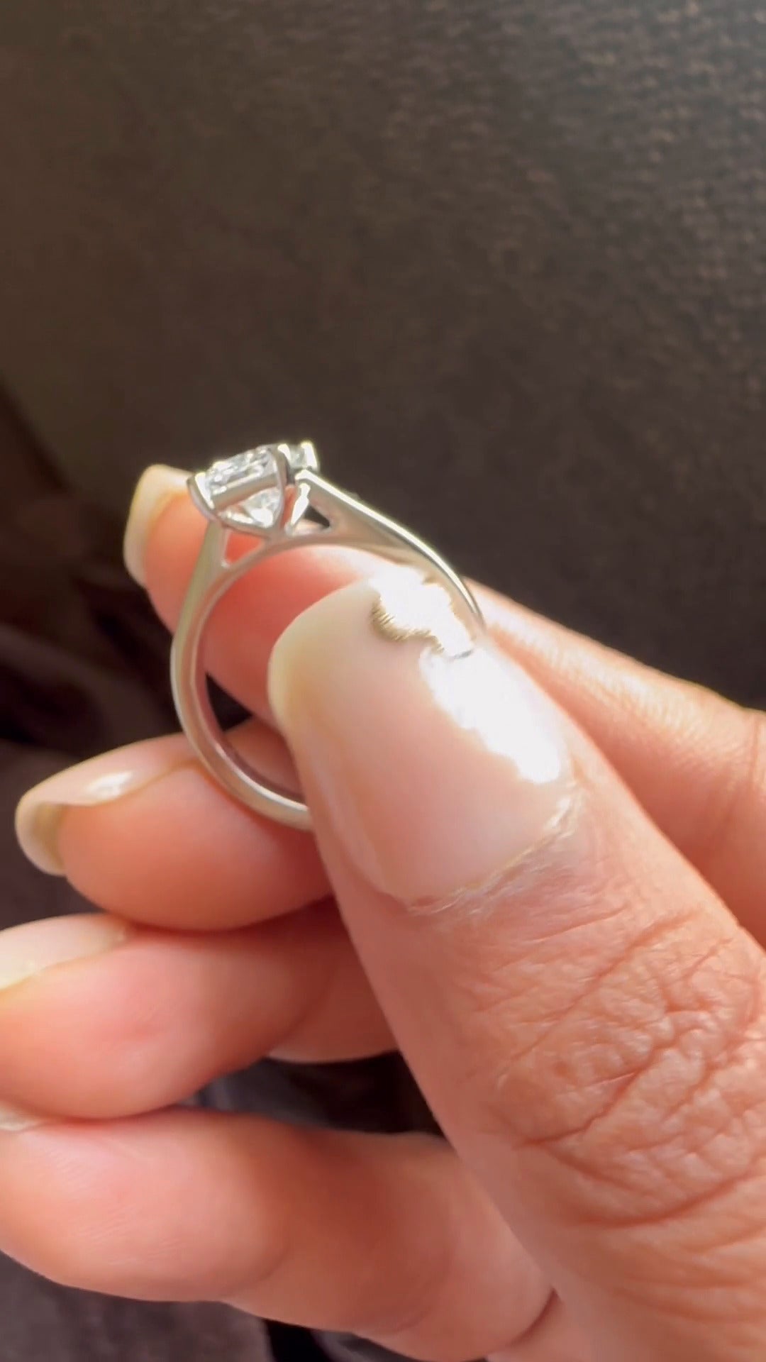 Bernadette Radiant Moissanite Engagement Ring