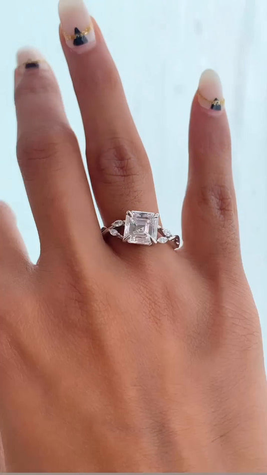 Asscher Unique Ring