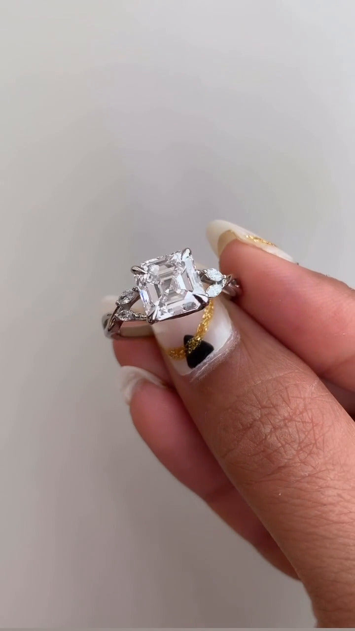 Asscher Engagement Ring