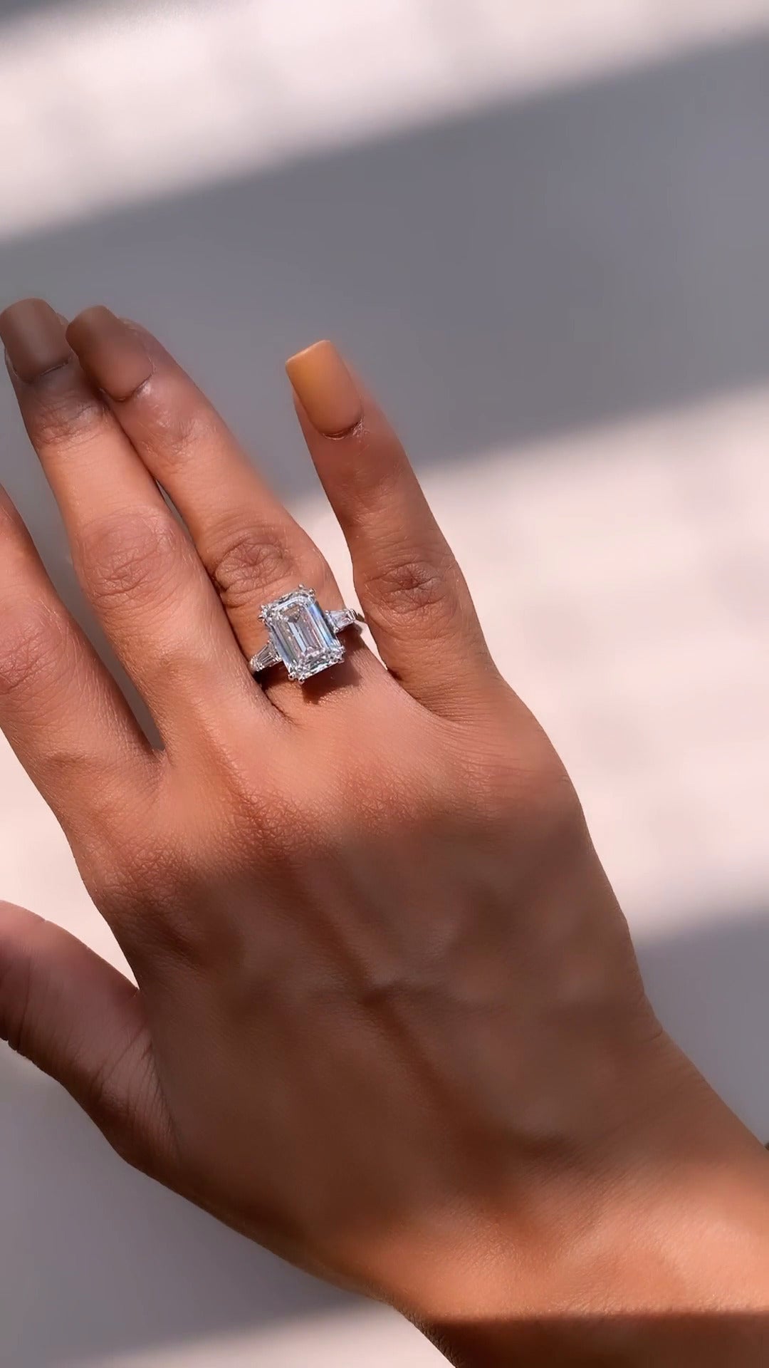Emerald Three Stone Ring