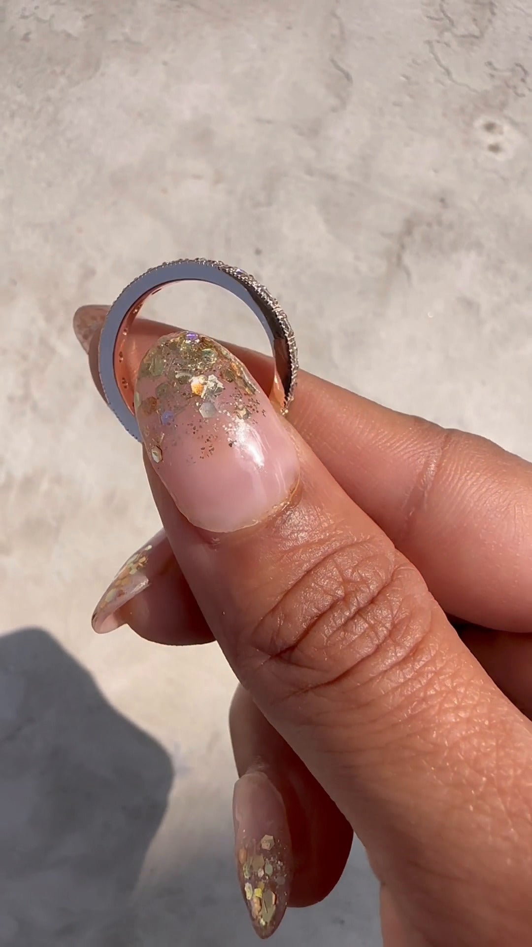 Round Moissanite Band