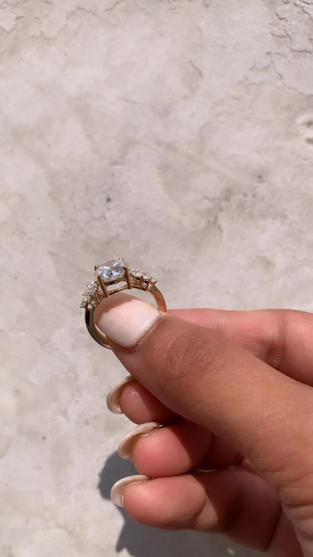 Unique Round Engagement Ring
