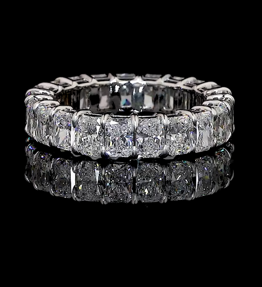 Radiant Moissanite Eternity Band