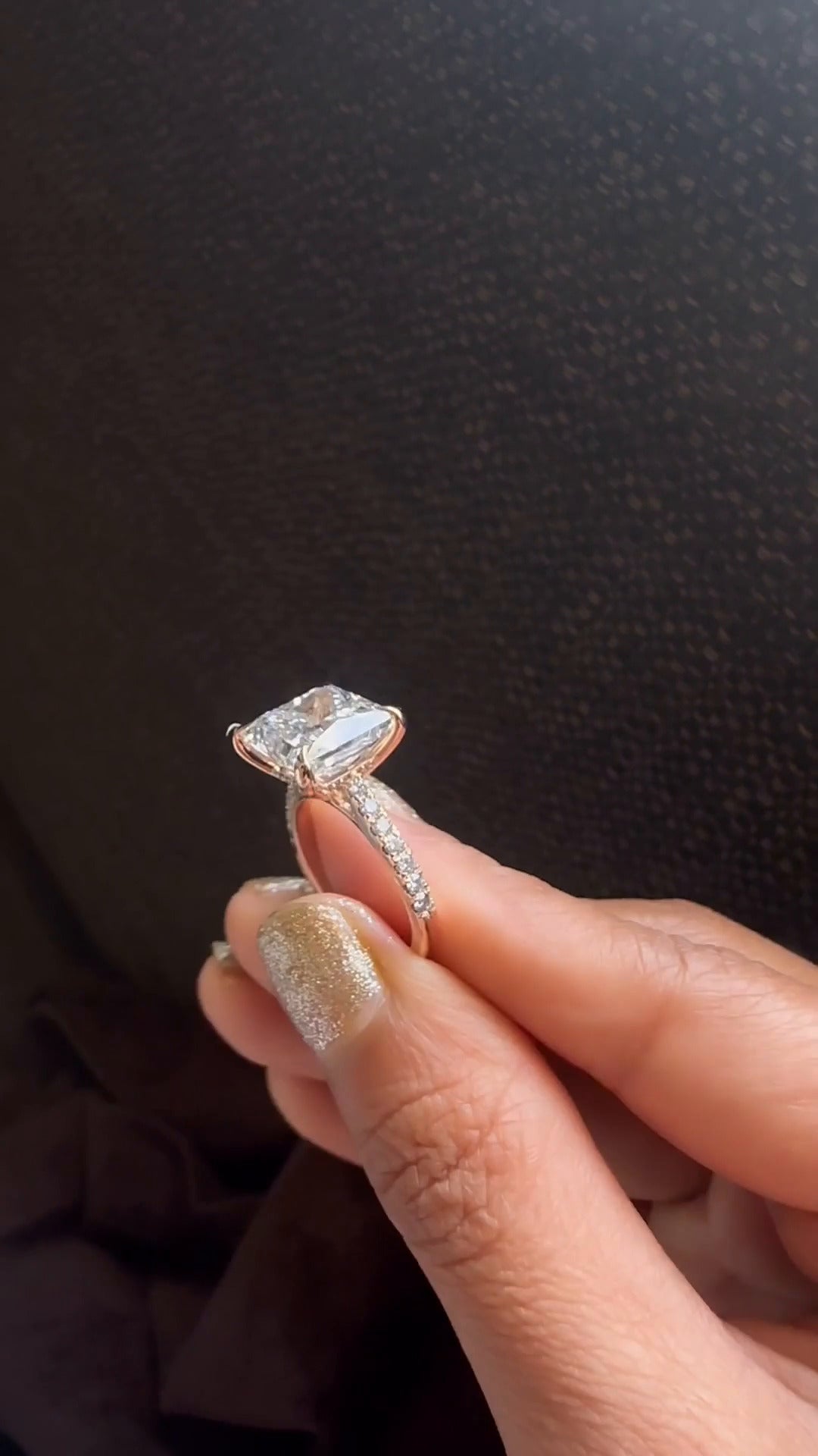 Clio Princess Diamond Band Engagement Ring
