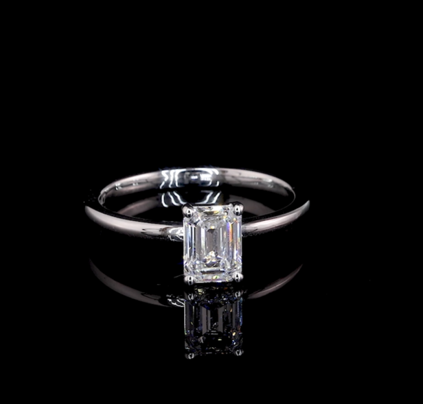Solitaire Moissanite Engagement Ring