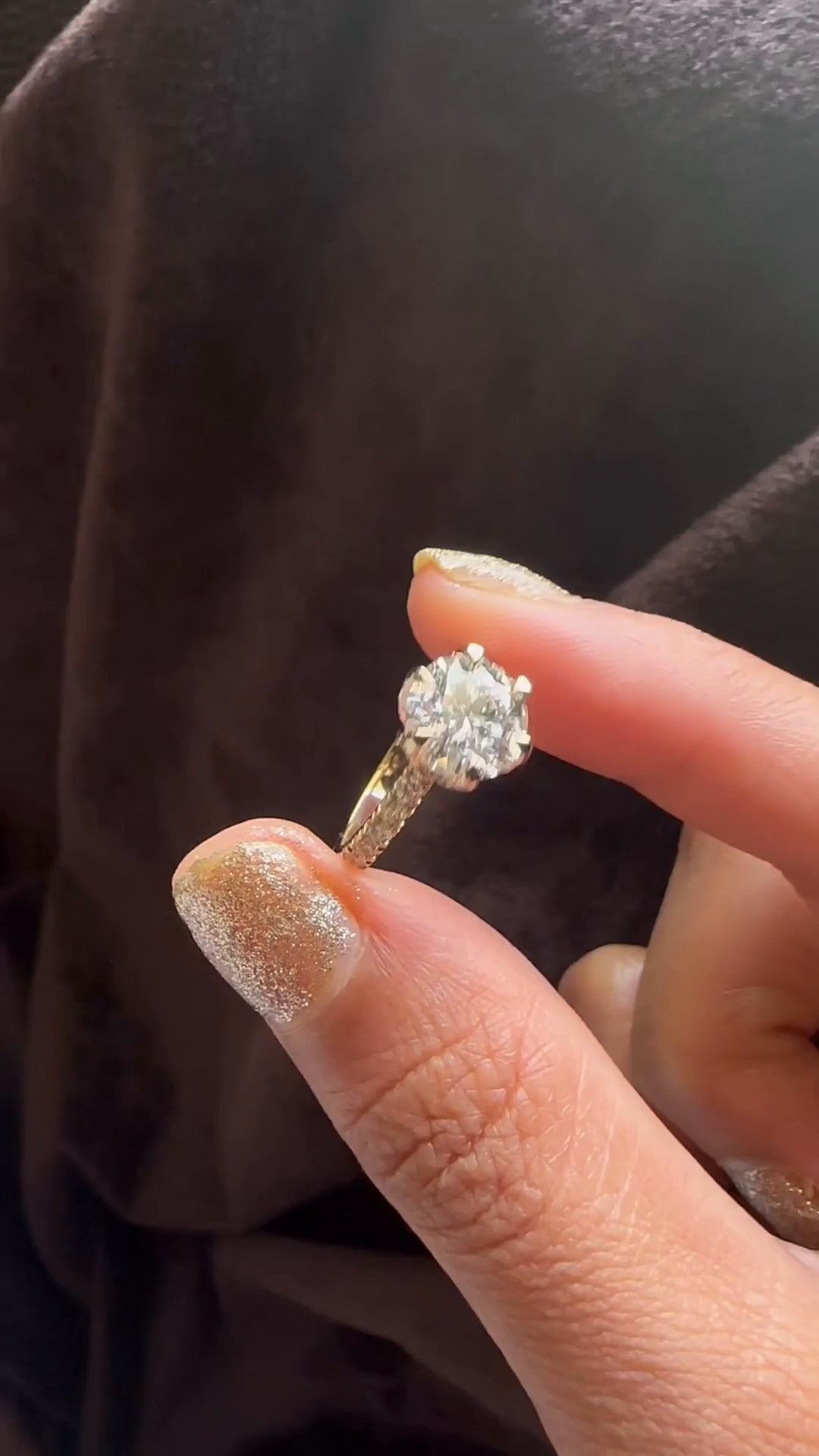 Davina Round Dainty Engagement Ring