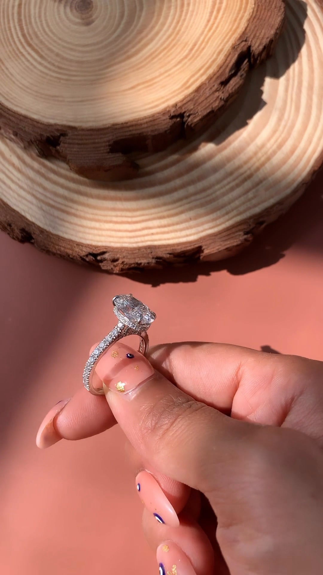 Hidden Halo Engagement Ring