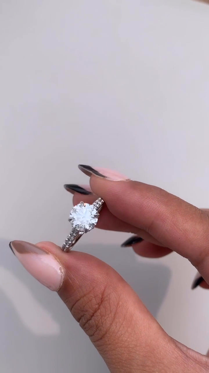 Hidden Halo Engagement Ring