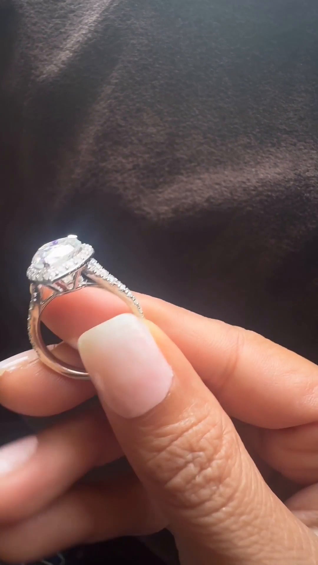 Pear Moissanite Ring