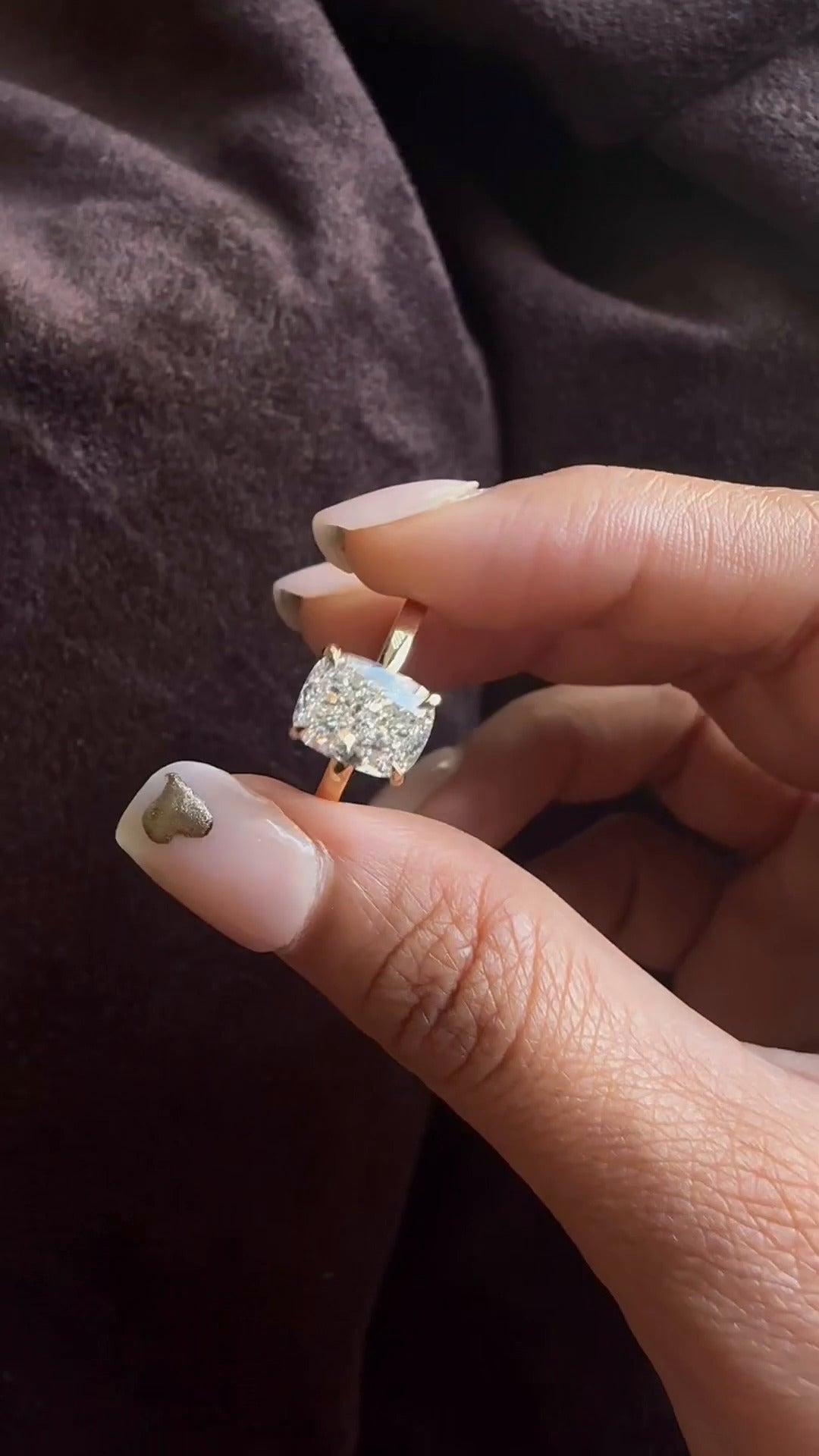 Hidden Halo Moissanite Engagement Ring