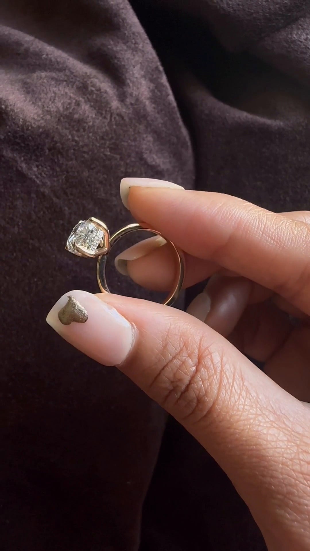 Edeline Cushion Moissanite Engagement Ring
