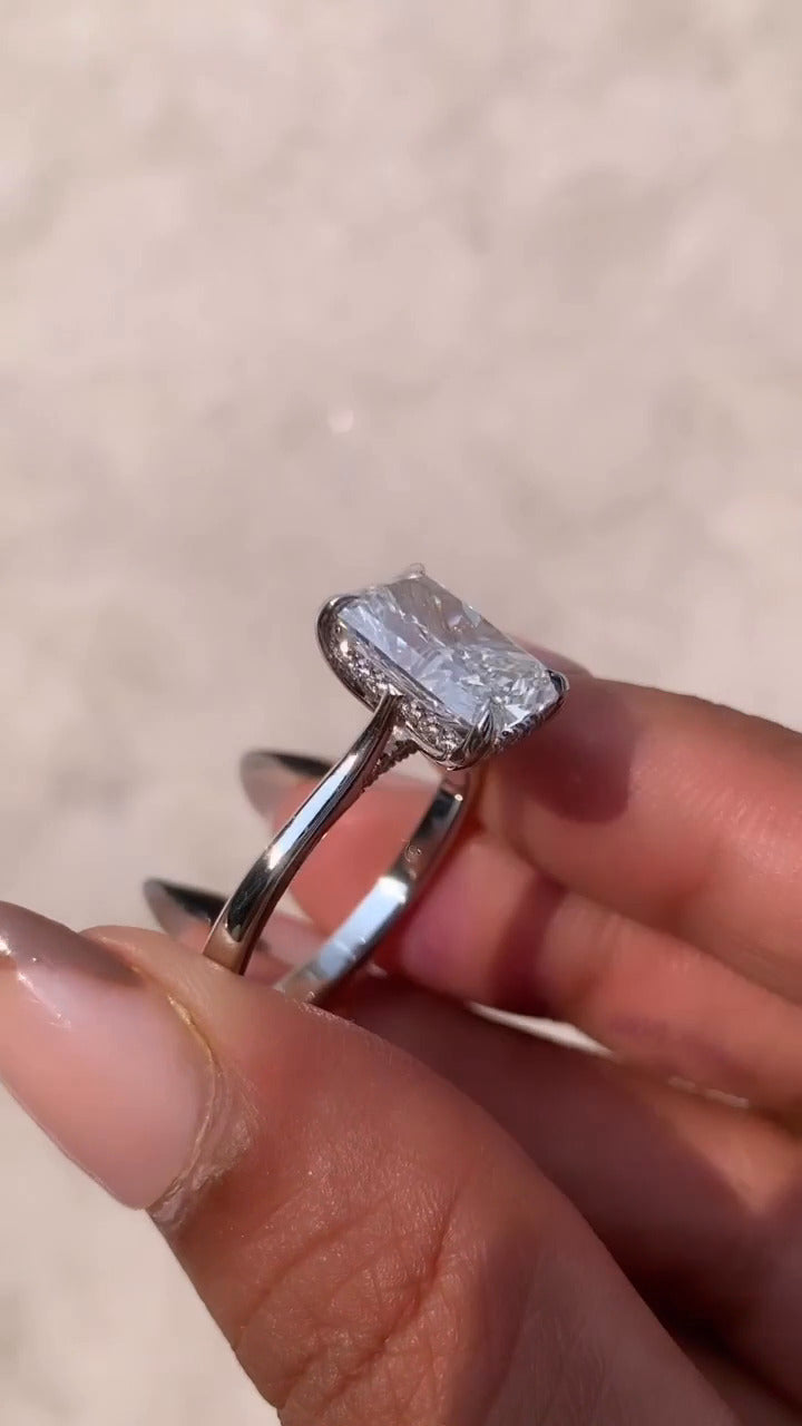 Hidden Halo Engagement Ring