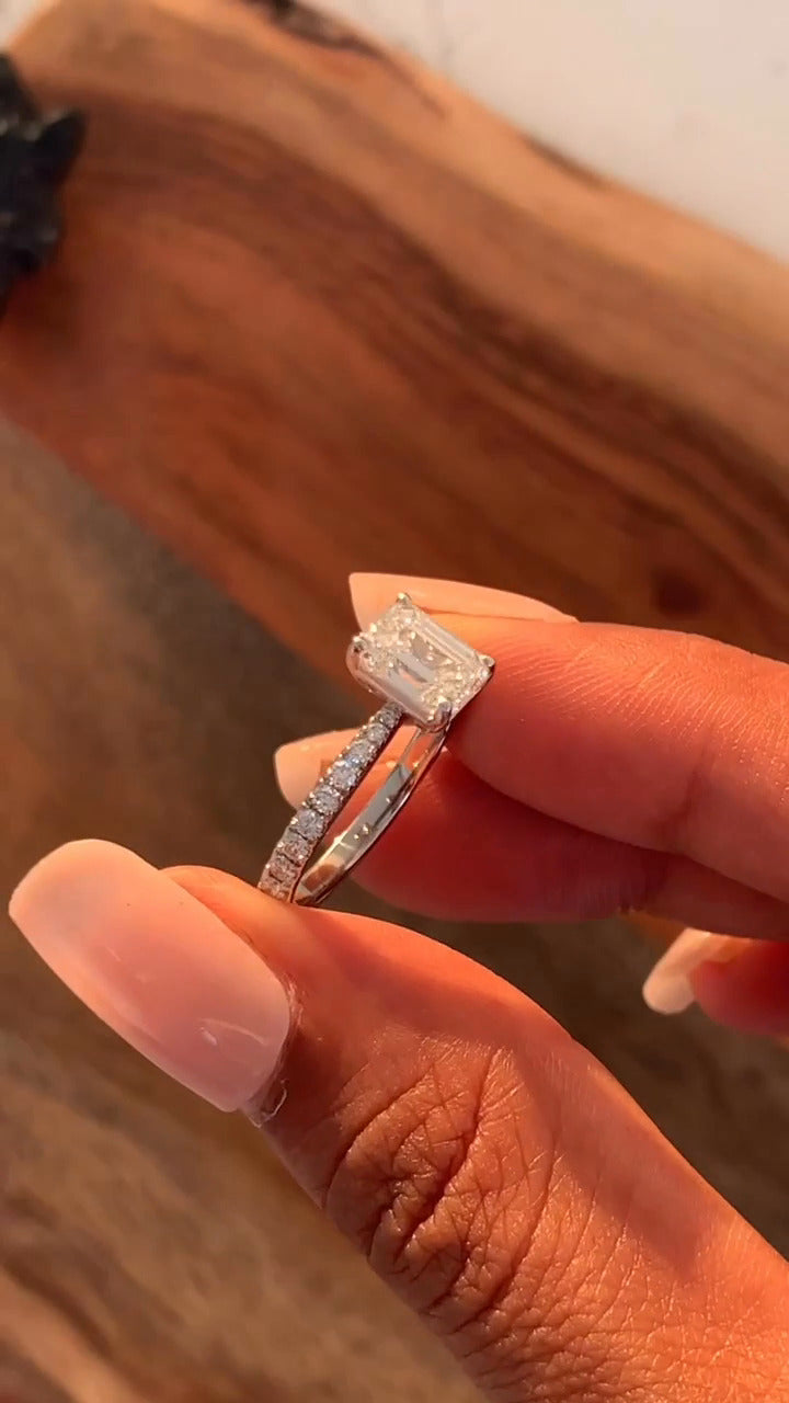 Emerald Engagement Ring