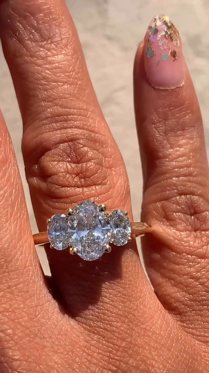 Elspeth Oval Moissanite Engagement Ring