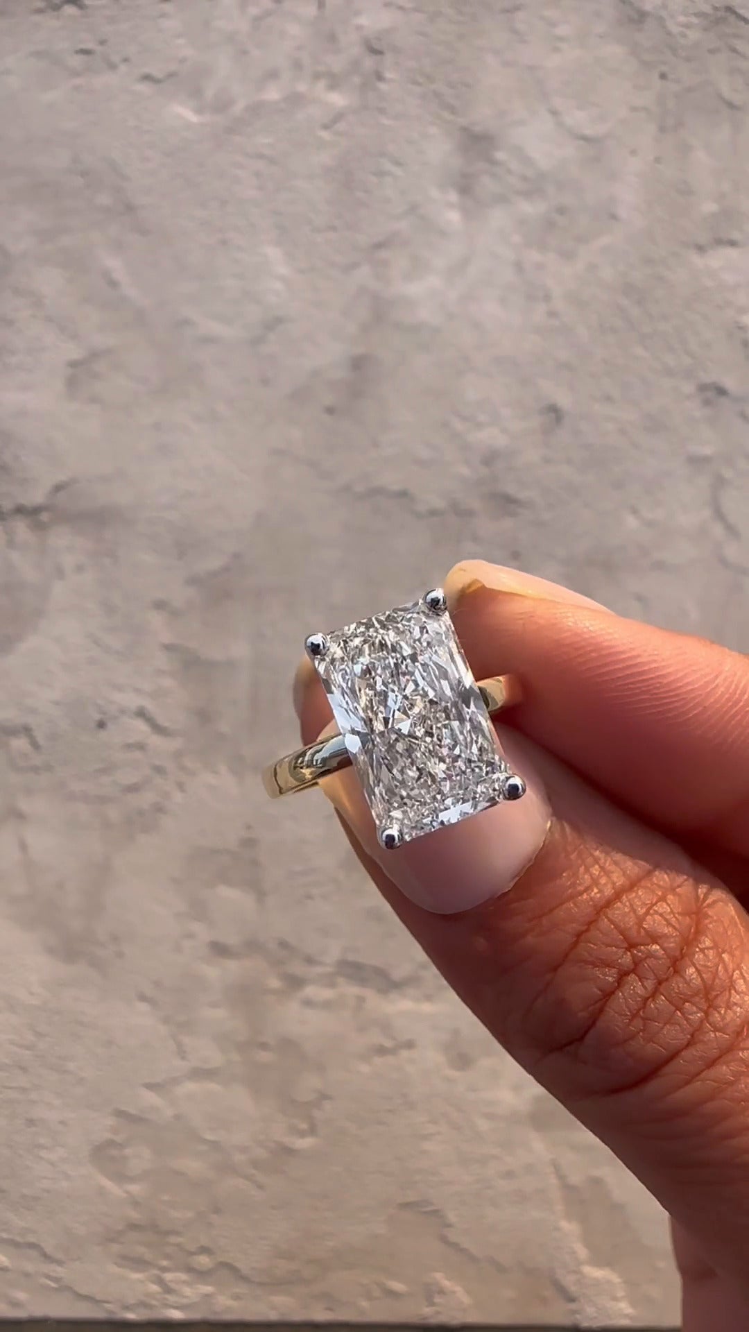 Two Tone Solitaire Engagement Ring