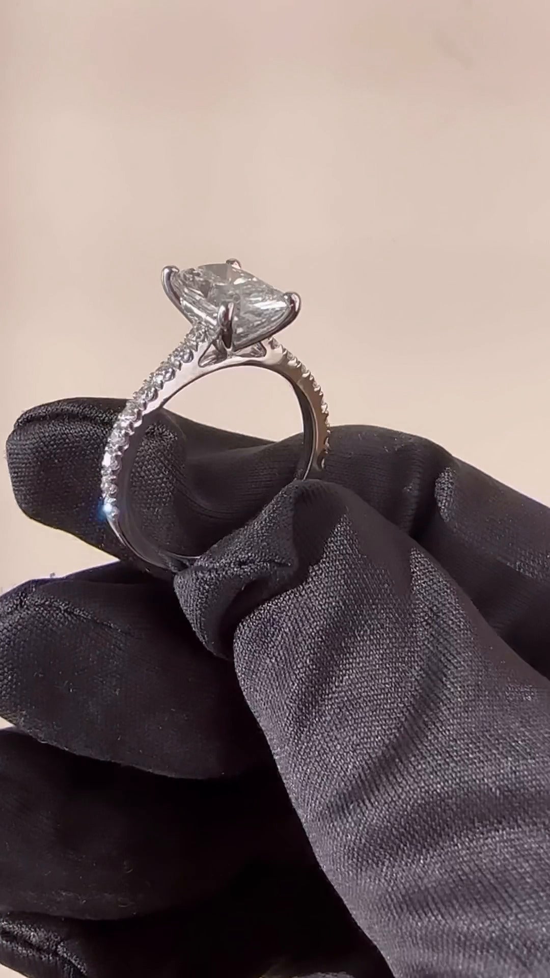 Radiant Moissanite Engagement Ring