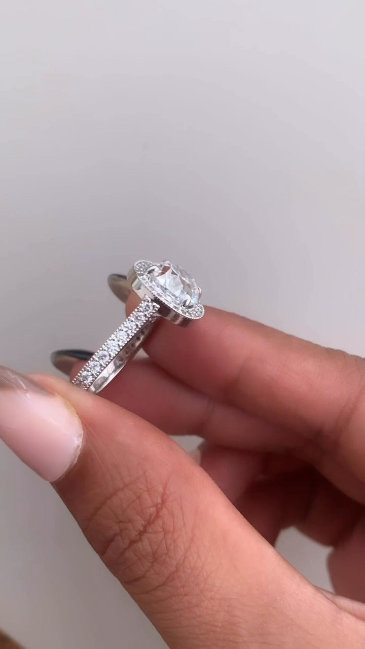 Cushion Moissanite Ring