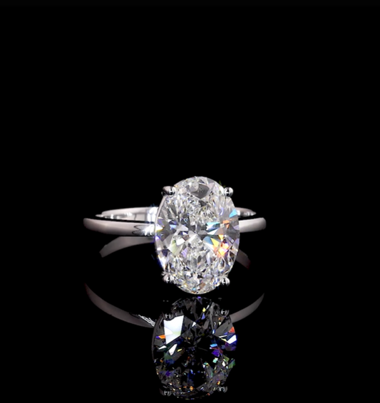 Solitaire Moissanite Engagement Ring