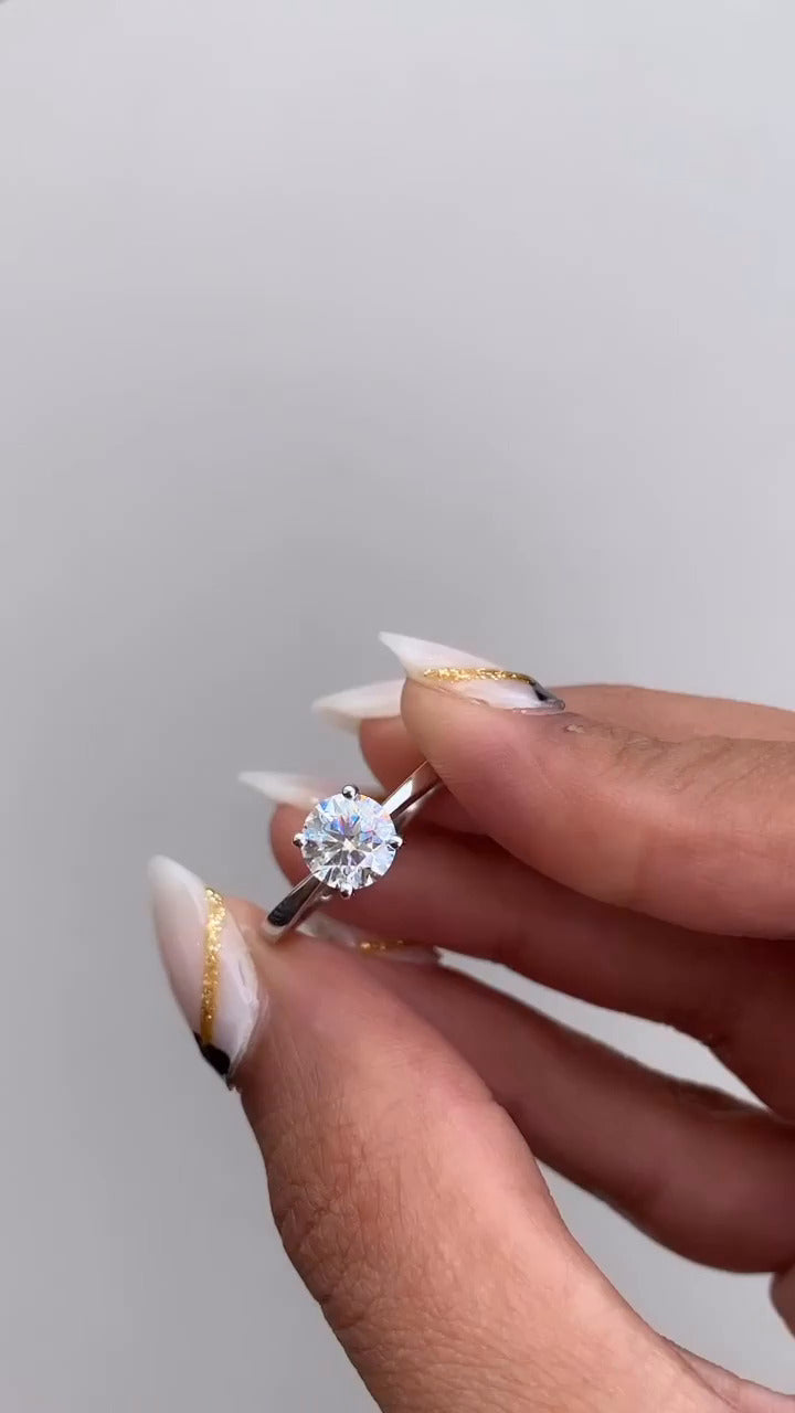 Moissanite Engagement Ring