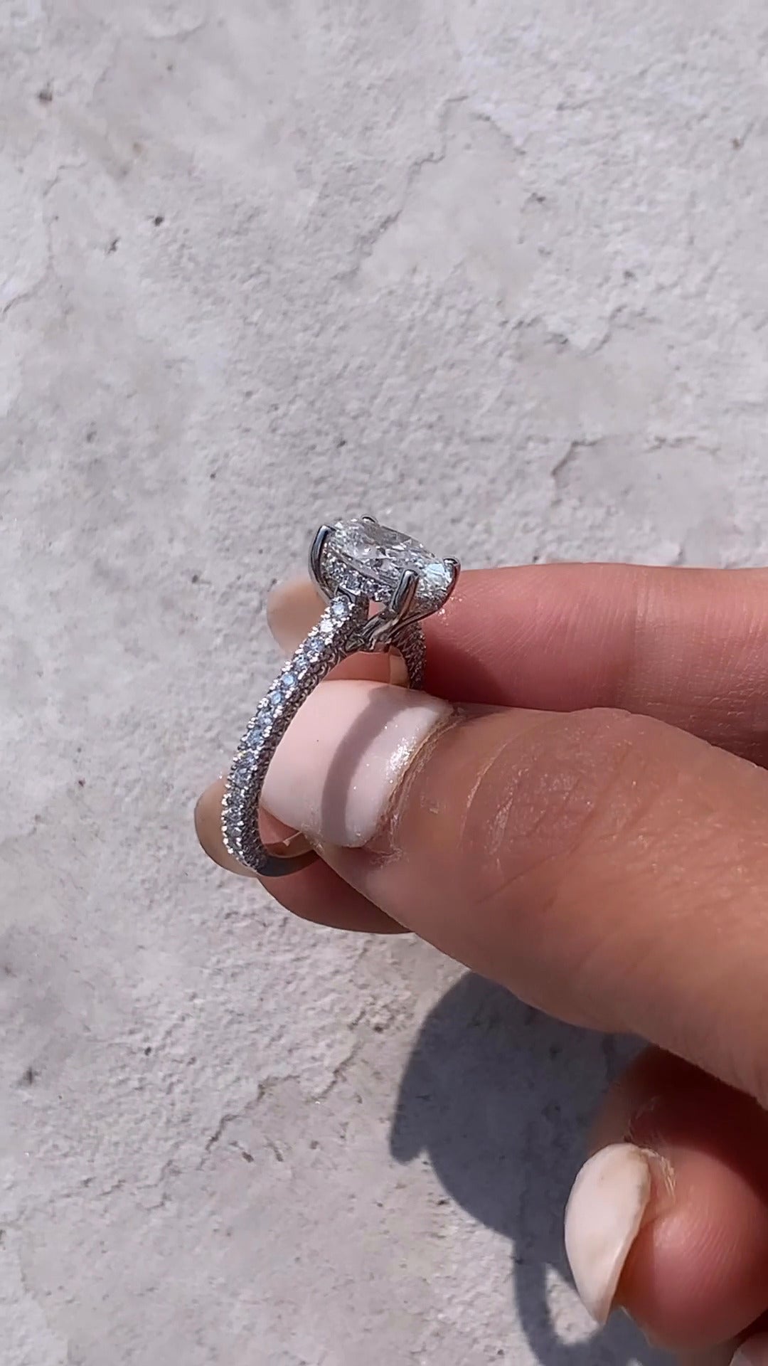 Hidden Halo Engagement Ring