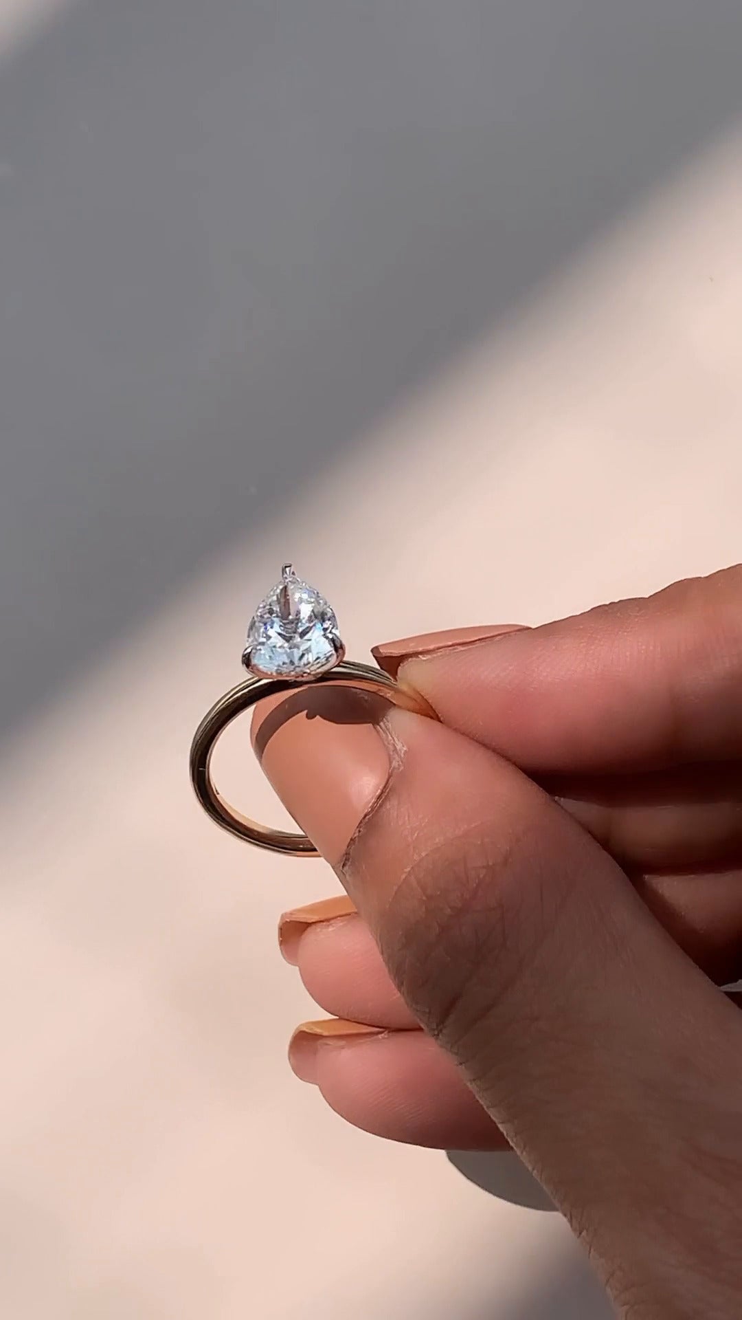 Pear Moissanite Ring