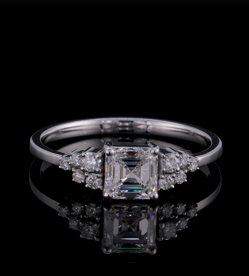 Asscher Engagement Ring