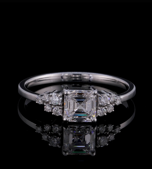 Asscher Engagement Ring