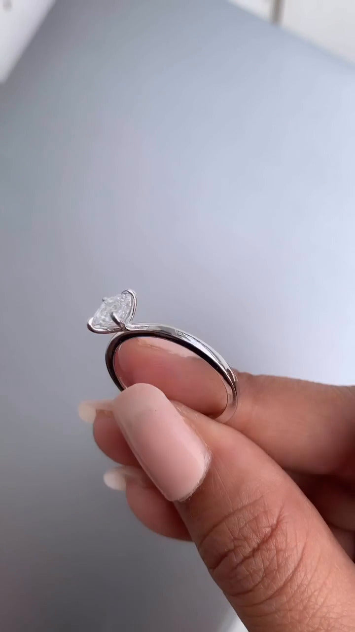 Asscher Solitaire Engagement Ring