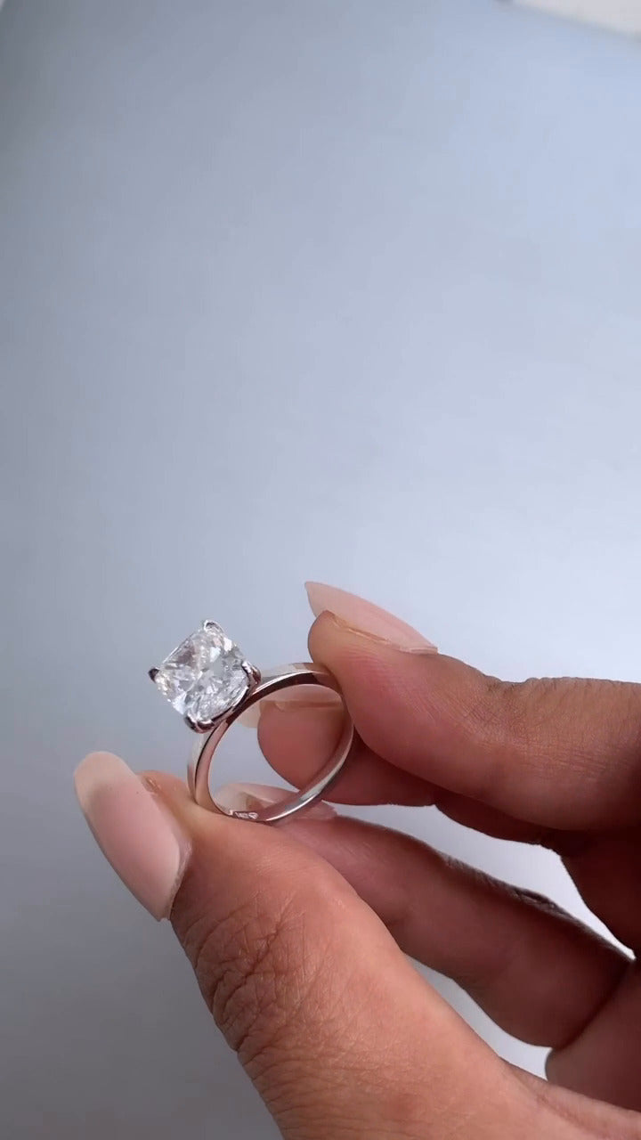 Cushion Solitaire Engagement Ring