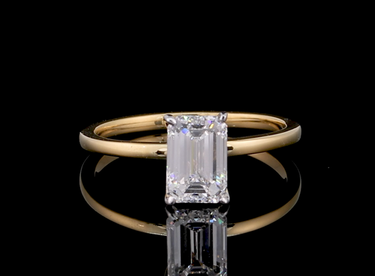 Katherine Emerald Solitaire Engagement Ring