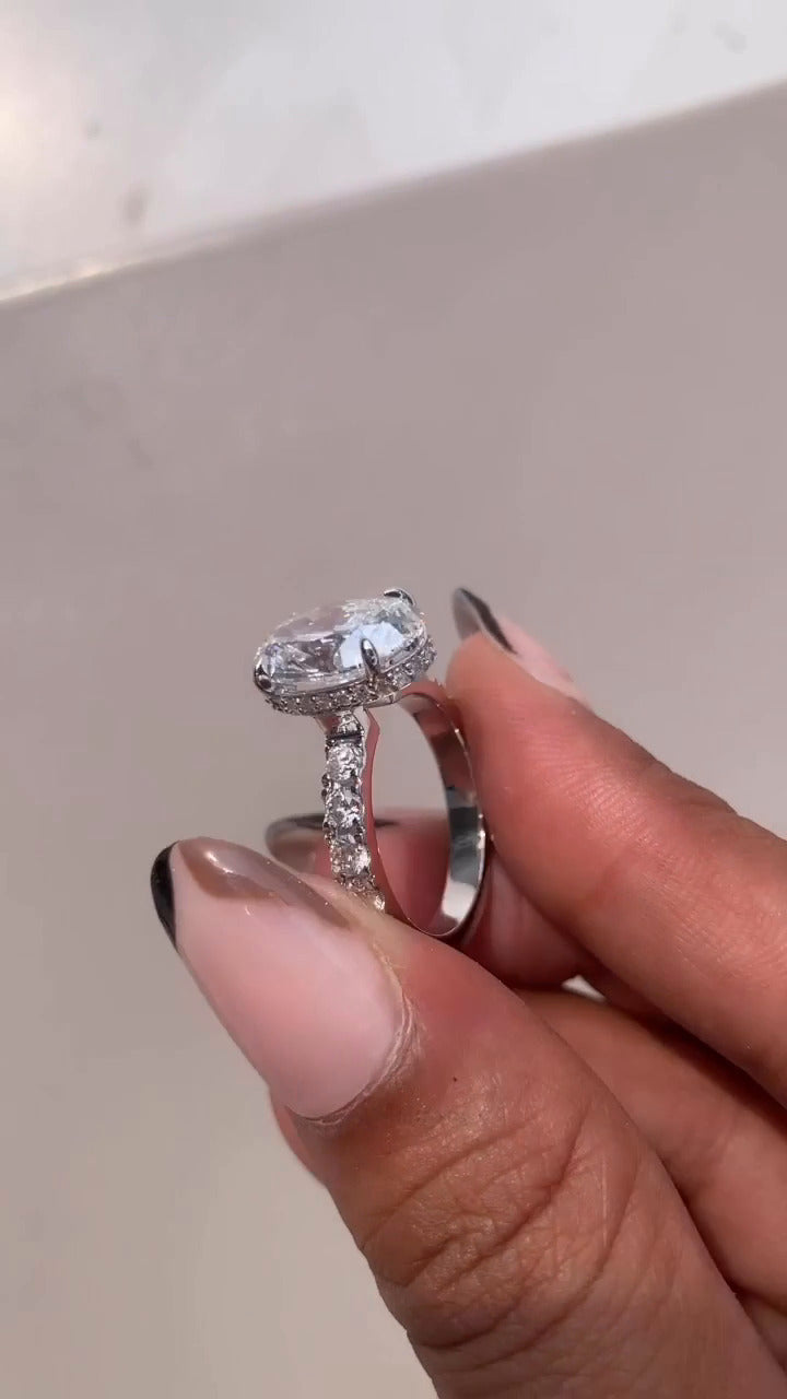 Hidden Halo Engagement Ring