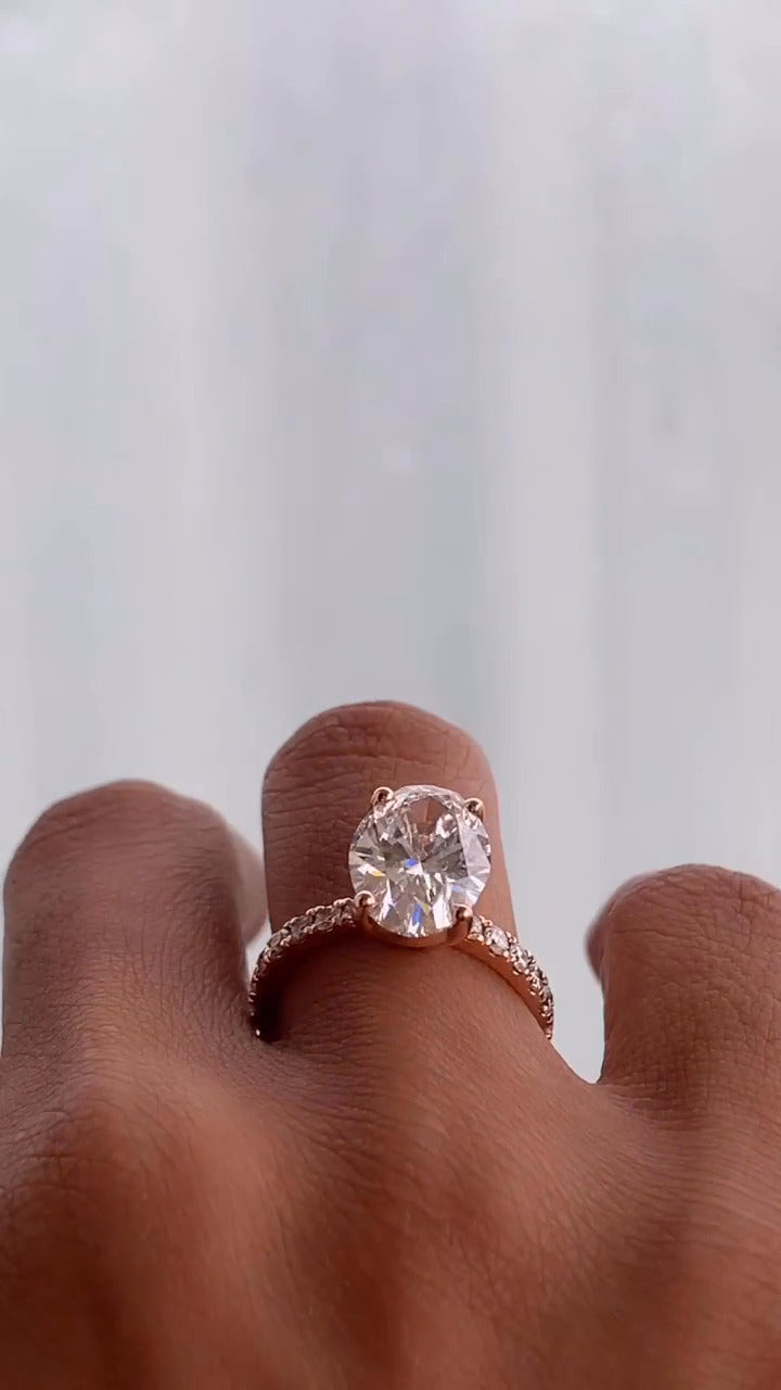Maeve Oval Moissanite Engagement Ring