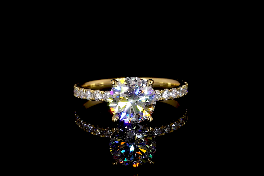 Maeve Round Moissanite Engagement Ring