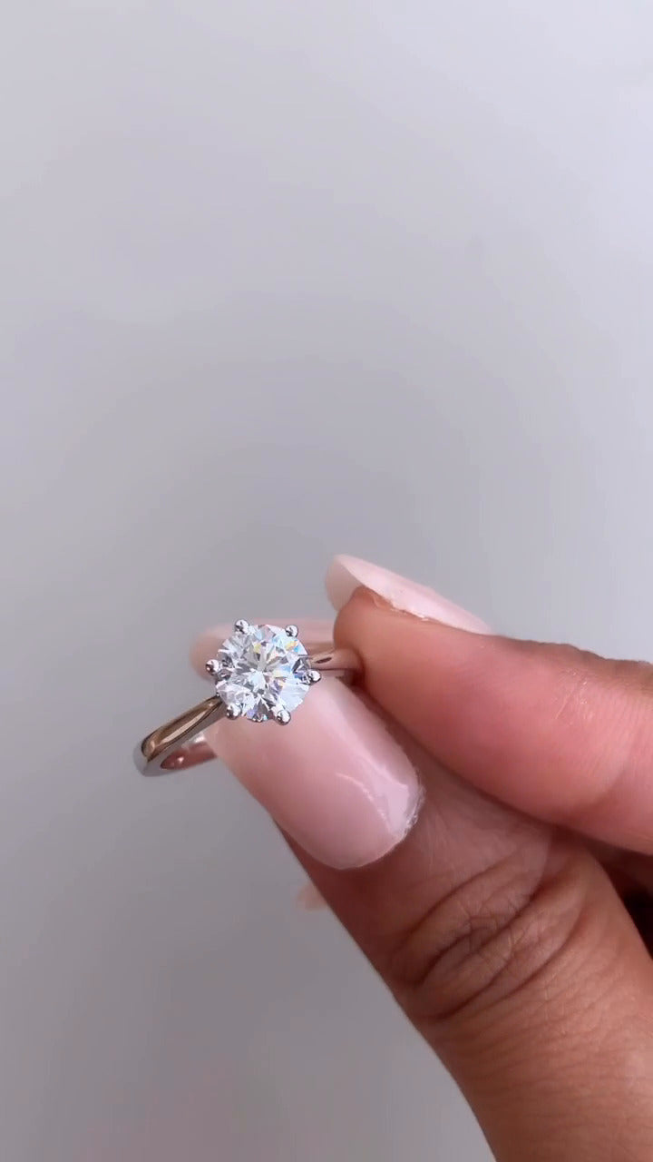 Round Engagement Ring
