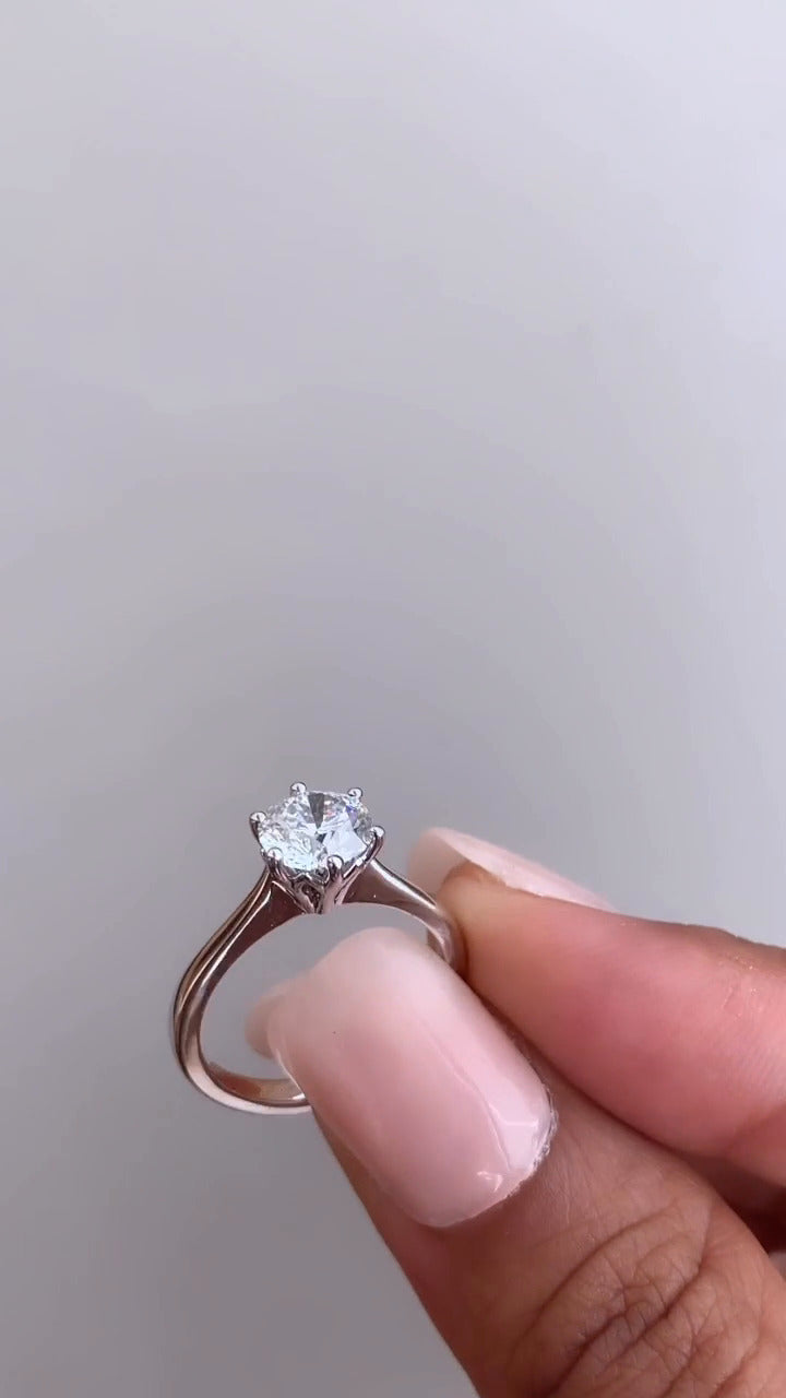 Round Engagement Ring
