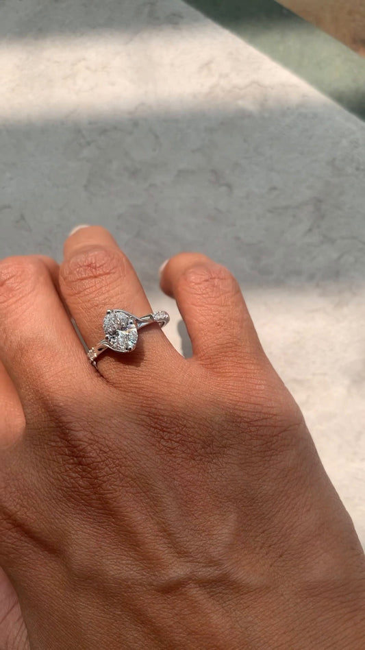 Oval Moissanite Ring