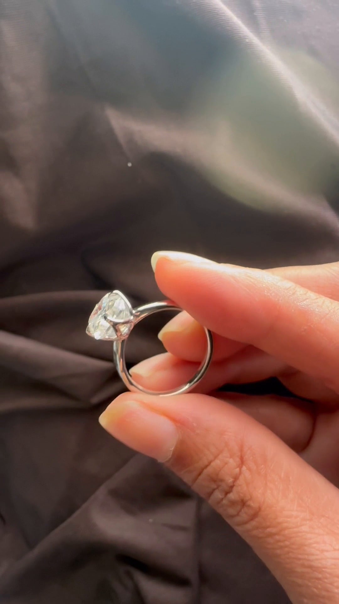 Solitaire Moissanite Engagement Ring