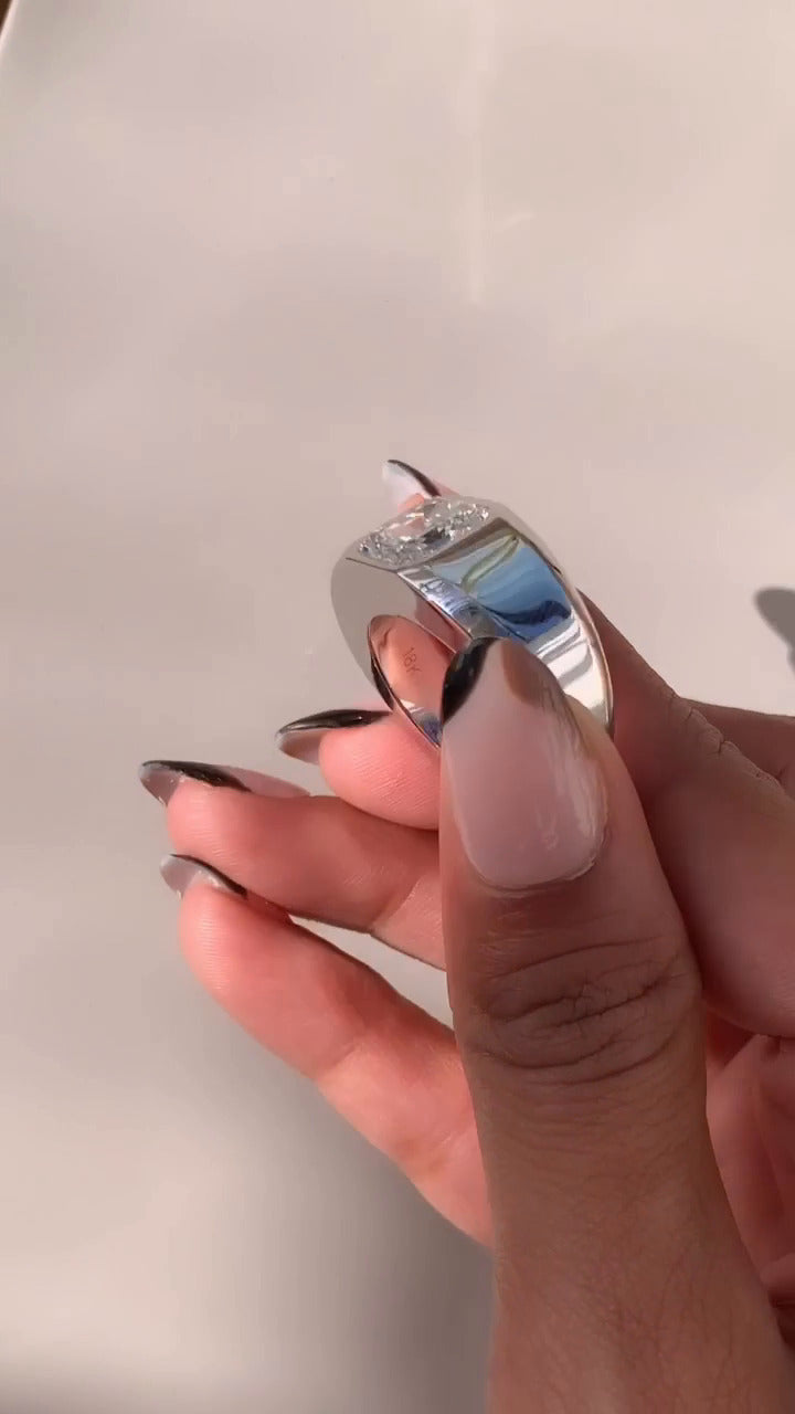 Asscher Bezel Engagement Ring