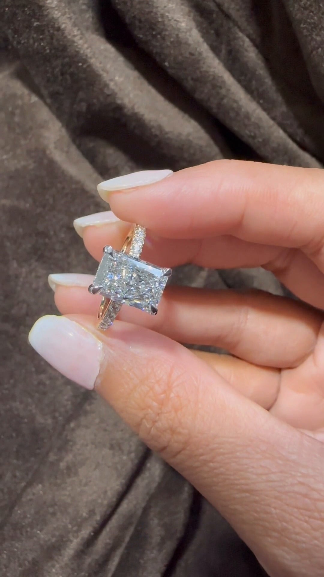 Norah Radiant Hidden Halo Engagement Ring