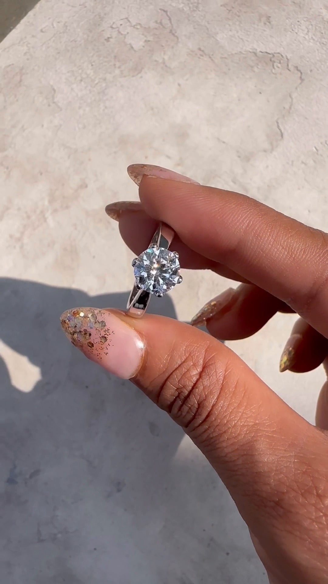 Olivine 6 Prong Ring