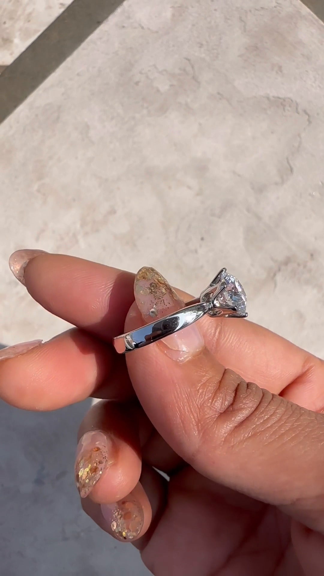 Olivine Round Ring