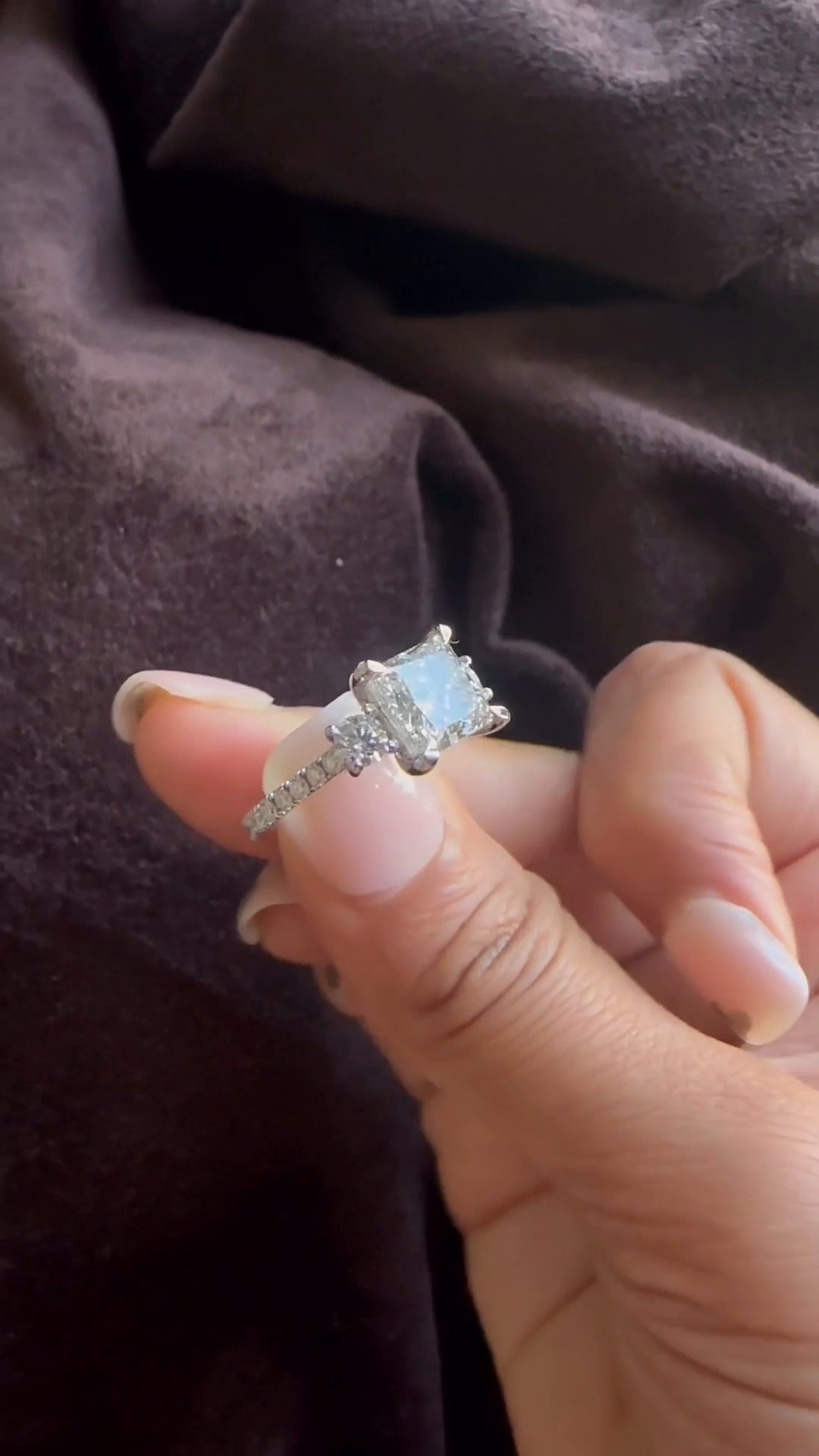 Oriana Princess Moissanite Engagement Ring