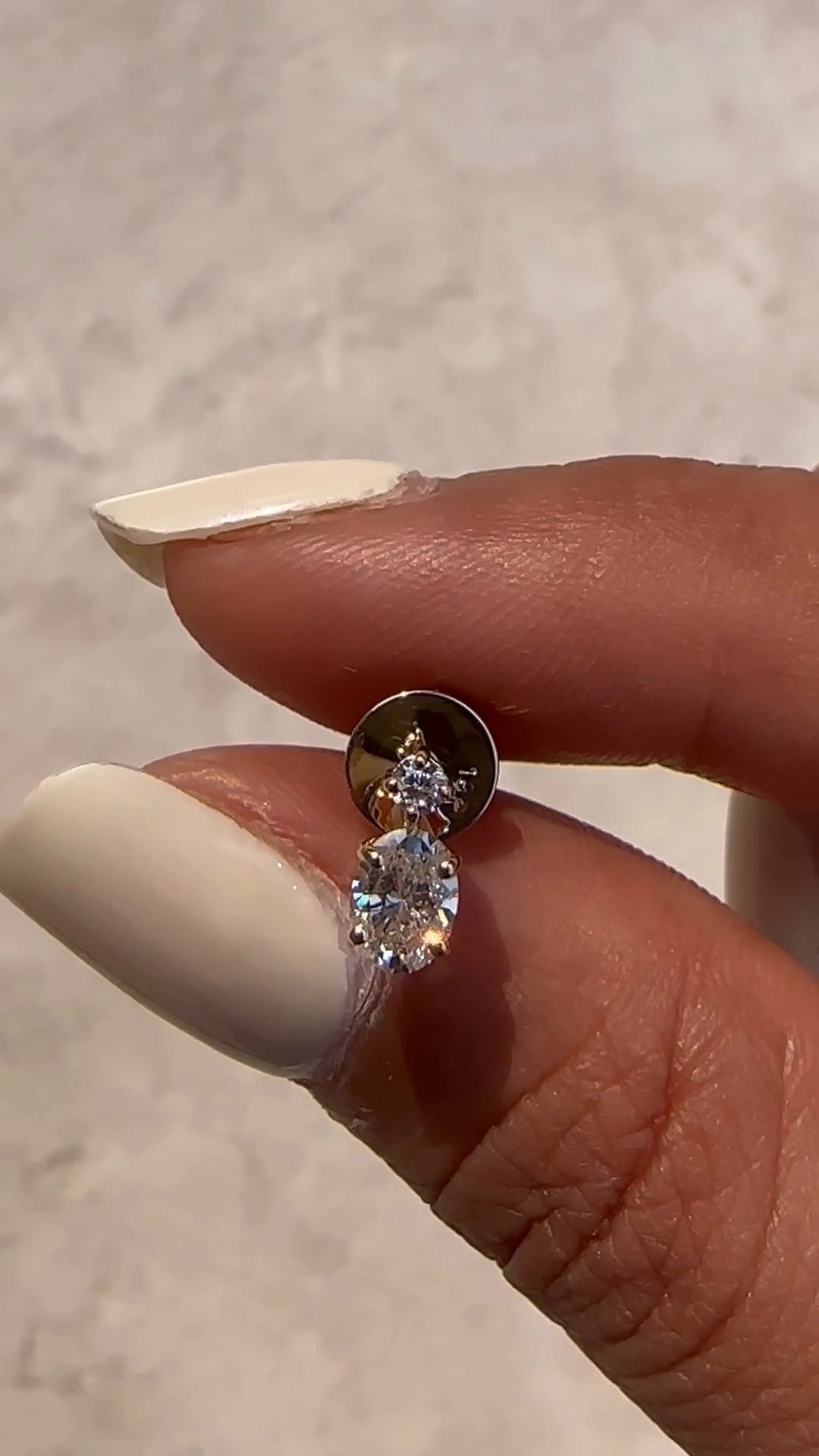 Oval DiamondEarrings