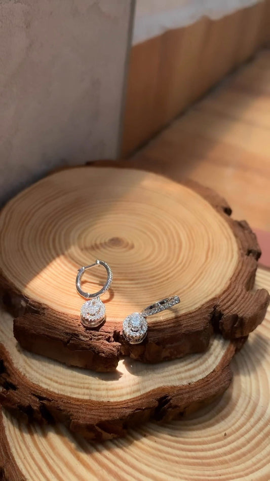 Oval Moissanite Earrings